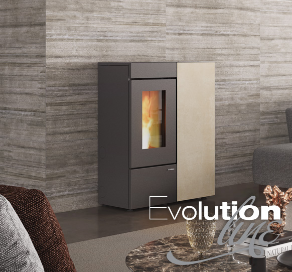 Stove ANNALISA PLUS GRES-OSTU pellet double duct Nordica