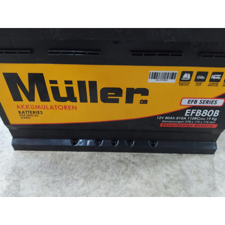 Batteria EFB80 (START-STOP) Muller Bassa