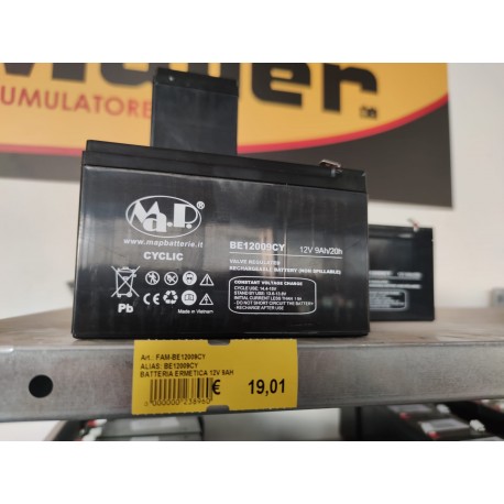 Batteria ERMETICA 12V 9AH AGM GEL