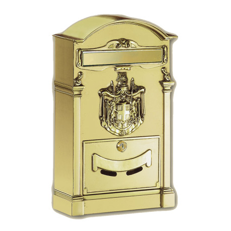 Brass Mailbox 40.5x25.5x5.5cm Alubox