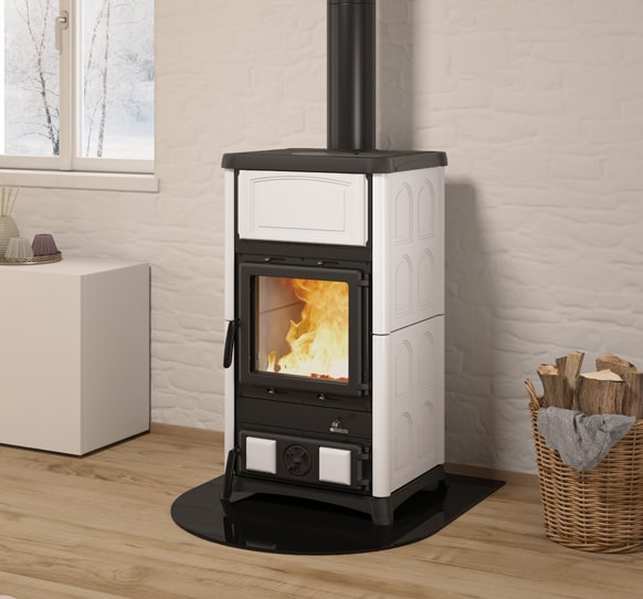 Wood Stove CONCITA 2.0 White Nordic 5 Stars