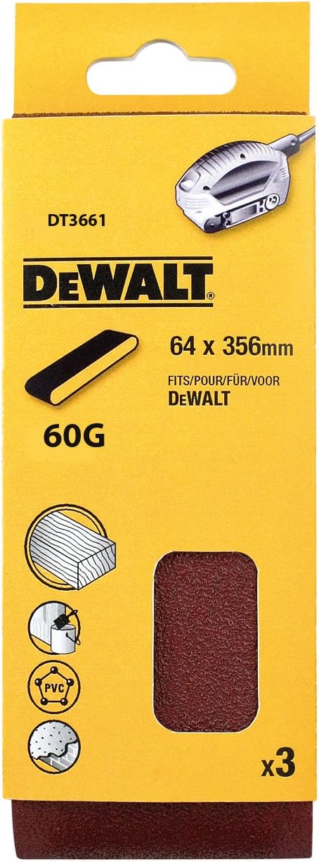 NASTRO ABRASIVO 356x 64mm. GR.60 dewalt conf.3 pezzi