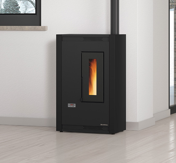 Stufa LUISELLA 5.0-Nera a Pellet Ventilata Nordica