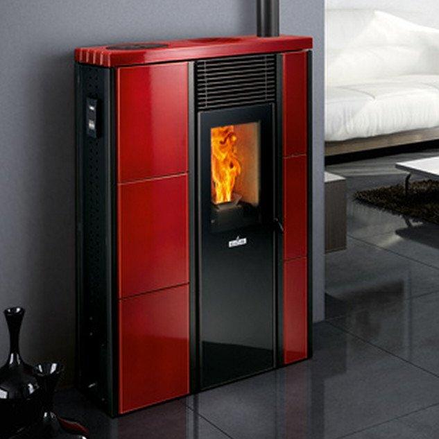 Ravelli Olivia ceramica Stufa a pellet 2,8-8kw Bordeaux